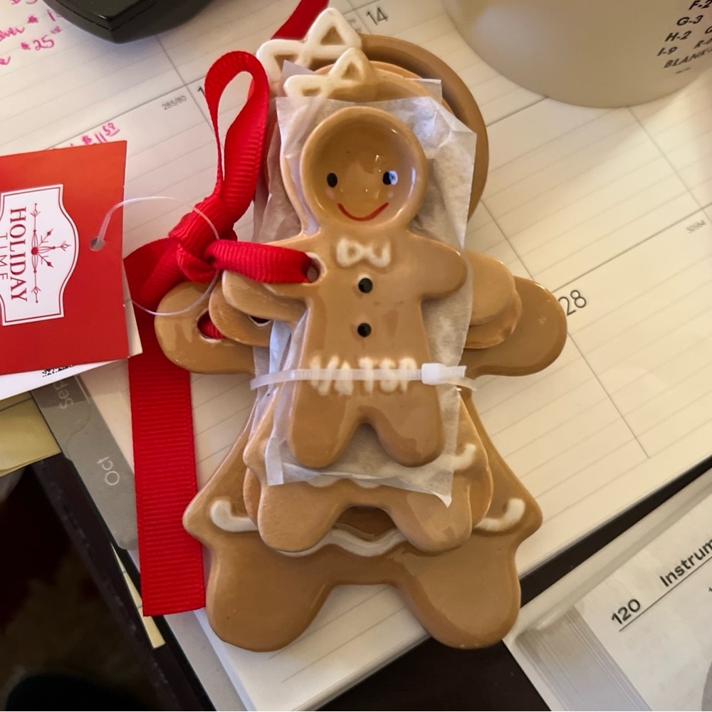 Holiday Time Gingerbread Boy and Girl Measuring Spoon Set NEW with Tags!